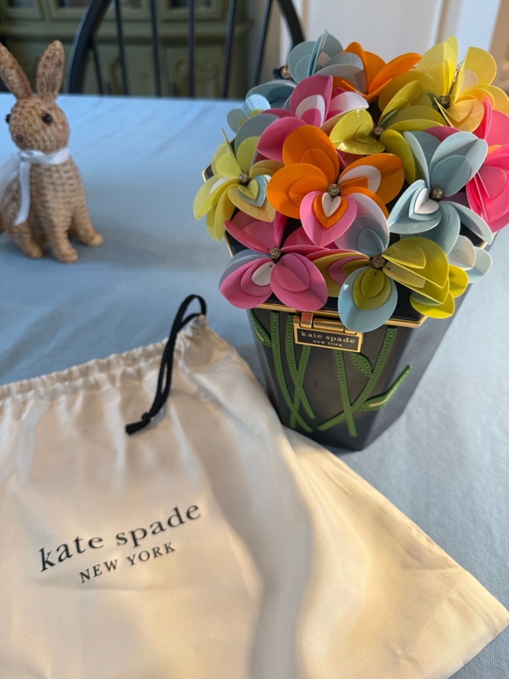 kate spade Black Vase with Multicolor Floral Top - Picture 2 of 6